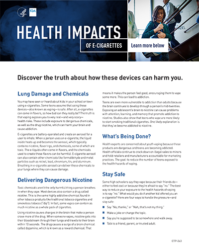 Health Impacts of E-Cigarettes