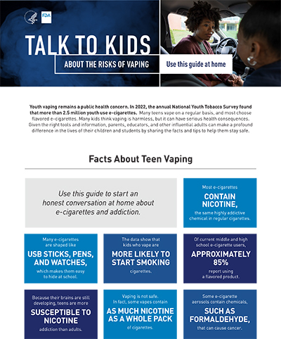 Talk to Kids About the Risks of Vaping