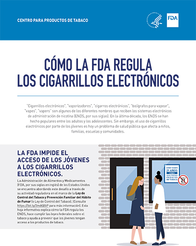 Cómo la FDA regula los vaporizadores hoja informative