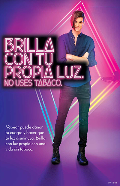 Brilla con tu propia luz.  No uses tabaco. 1 poster