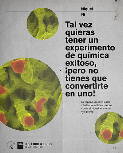 Sustancias químicas en el vapeo: níquel poster