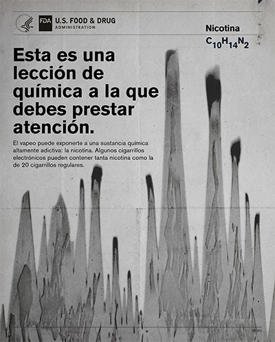 Chemicals in Vape: Nicotine poster (SPANISH)