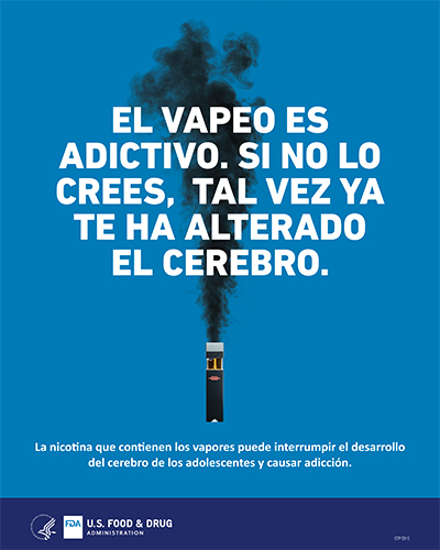 Youth E-Cigarette Prevention 1 poster (SPANISH)