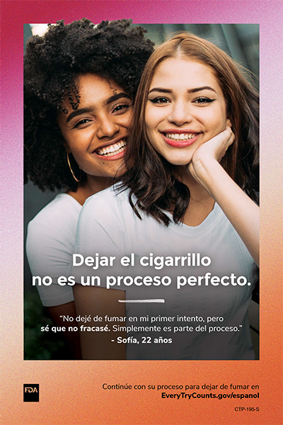 Cigarette Cessation, Quitting Isn’t a Perfect Process 5 poster (Spanish)