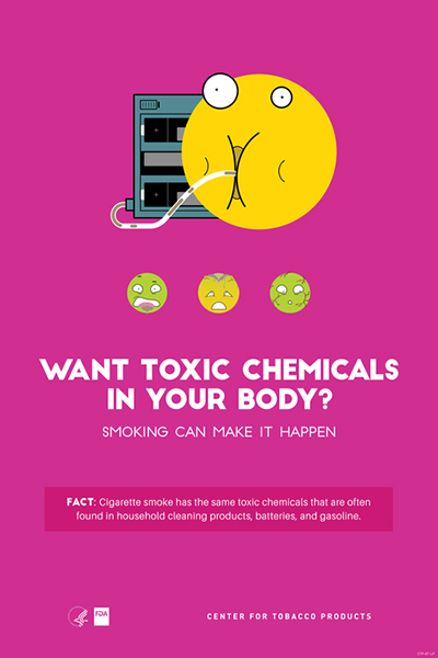 Want toxic chemicals in your body? Smoking can make it happen (Toxic Chemicals) poster